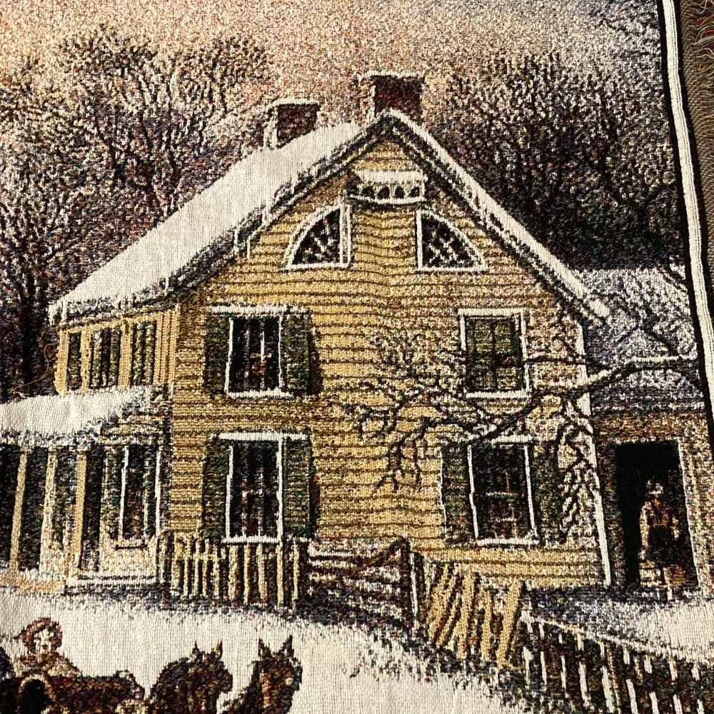 Winter Scene Tapestry Blanket